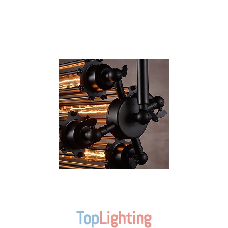 Rustic Lodge Retro Mini Style Electroplated Metal Chandelier