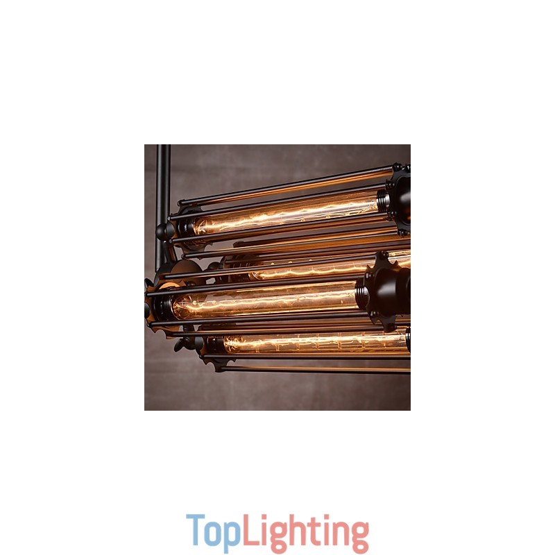 Rustic Lodge Retro Mini Style Electroplated Metal Chandelier