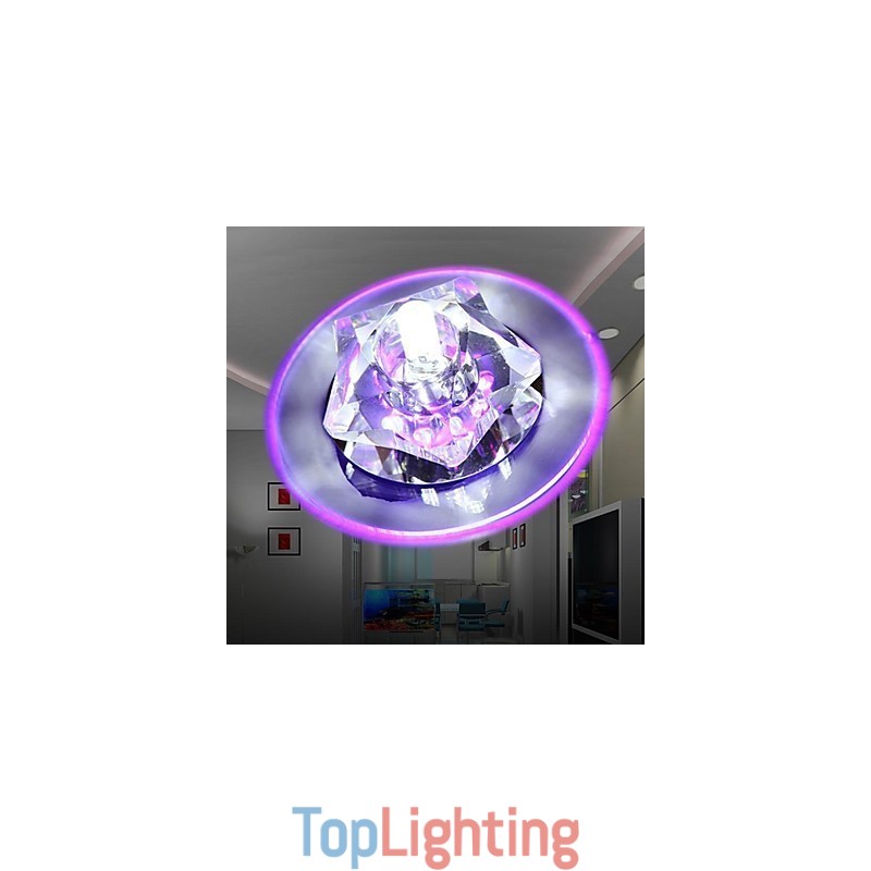 Modern Contemporary Crystal Chrome Crystal Flush Mount