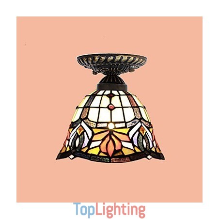 European Rural Creative Arts Stained Glass Absorb Dome Lamp Light European Rural Creative Arts Stained Glass Absorb Dome Lamp Light