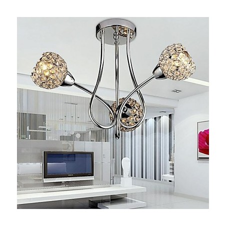Modern Contemporary Traditional Classic Crystal Electroplated Metal Pendant Light Flush Mount Modern Contemporary Traditional Classic Crystal Electroplated Metal Pendant Light Flush Mount