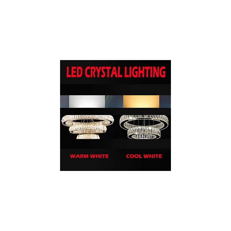 Crystal Chandelier Lights Lighting Modern Single Rings K9 Large Crystal Indoor Ceiling Light Fixtures