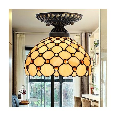 European Rural Creative Arts Stained Glass Absorb Dome Lamp Light European Rural Creative Arts Stained Glass Absorb Dome Lamp Light