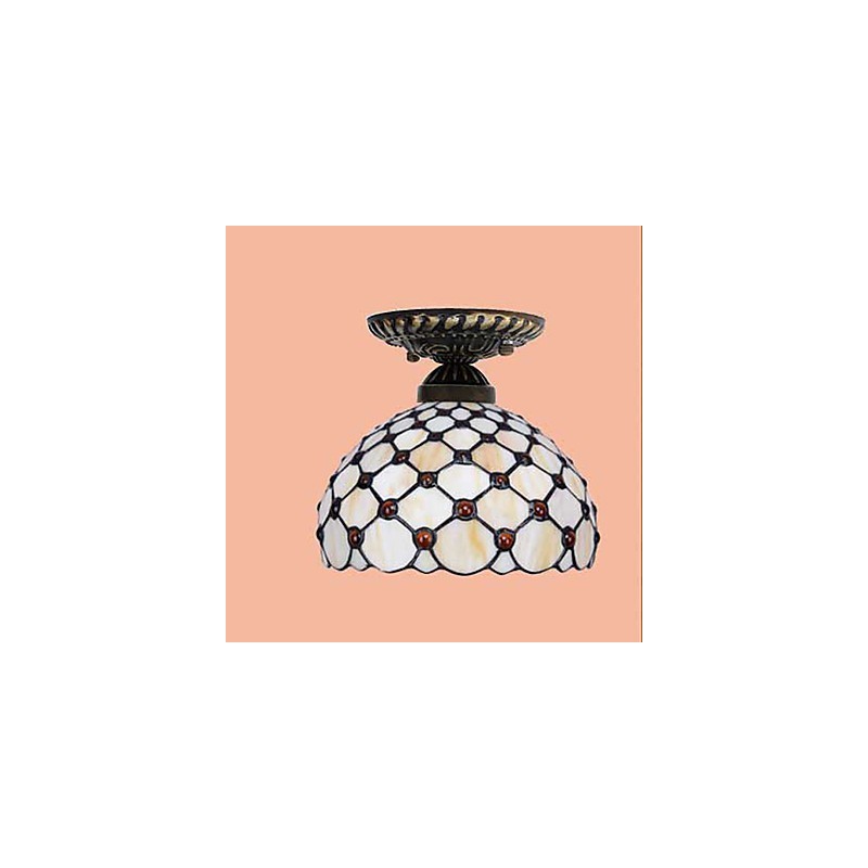 European Rural Creative Arts Stained Glass Absorb Dome Lamp Light