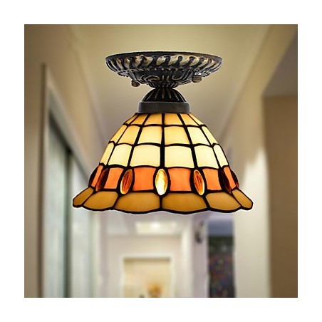 European Rural Creative Arts Stained Glass Absorb Dome Lamp Light European Rural Creative Arts Stained Glass Absorb Dome Lamp Light