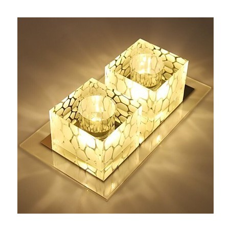 27*15*5CM Crystal Ceiling Lamp Spotlight SMD 6W Creative Lamp Tube Light Colorful Color Dome Light