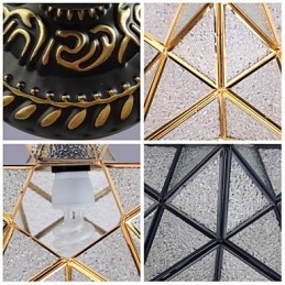 European Rural Creative Arts Stained Glass Stars To Absorb Dome Lamp Light