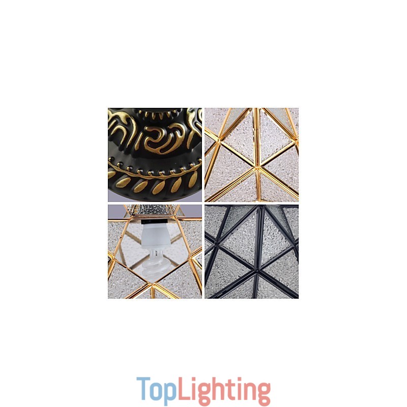 European Rural Creative Arts Stained Glass Stars To Absorb Dome Lamp Light