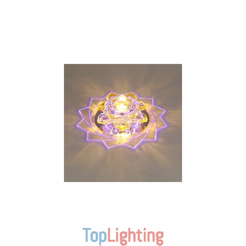 20*8.5CM Mini Crystal Ceiling Lamp Spotlight 3W Creative Lamp Tube Light Colorful Color Square Dome Light
