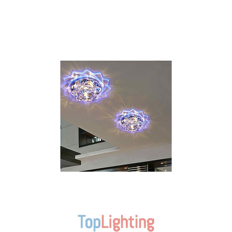 20*8.5CM Mini Crystal Ceiling Lamp Spotlight 3W Creative Lamp Tube Light Colorful Color Square Dome Light