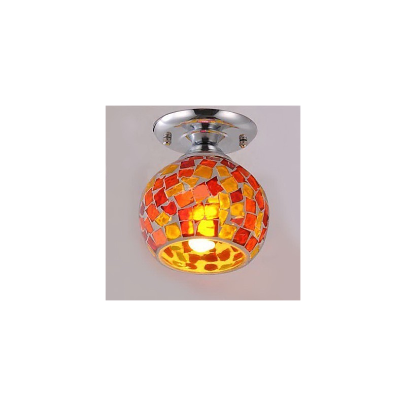 Country Electroplated Metal Flush Mount