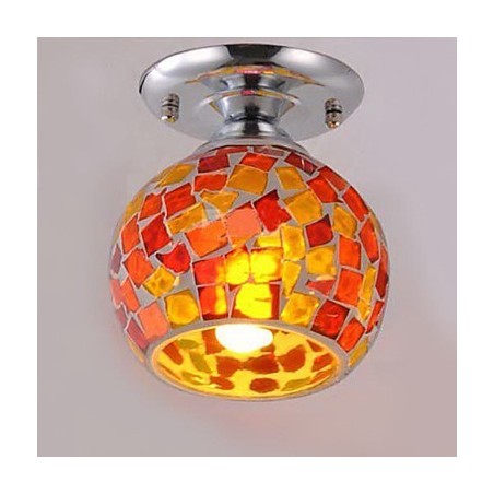 Country Electroplated Metal Flush Mount Country Electroplated Metal Flush Mount