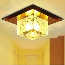 Mini Crystal Ceiling Lamp Spotlight 3W Creative Lamp Tube Light Colorful Color Square Dome Light