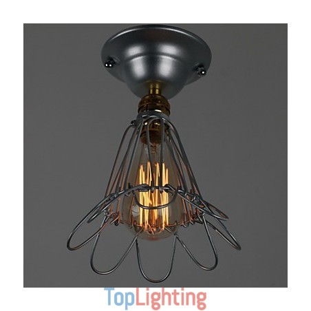 Country Style Mini Lamp 1 Light Painting Processing Silver Country Style Mini Lamp 1 Light Painting Processing Silver