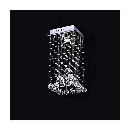 Modern Contemporary Crystal Electroplated Metal Chandelier Flush Mount Modern Contemporary Crystal Electroplated Metal Chandelier Flush Mount