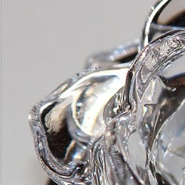 Modern Contemporary Crystal Mini Style Electroplated Metal Flush Mount