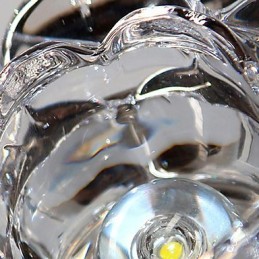 Modern Contemporary Crystal Mini Style Electroplated Metal Flush Mount