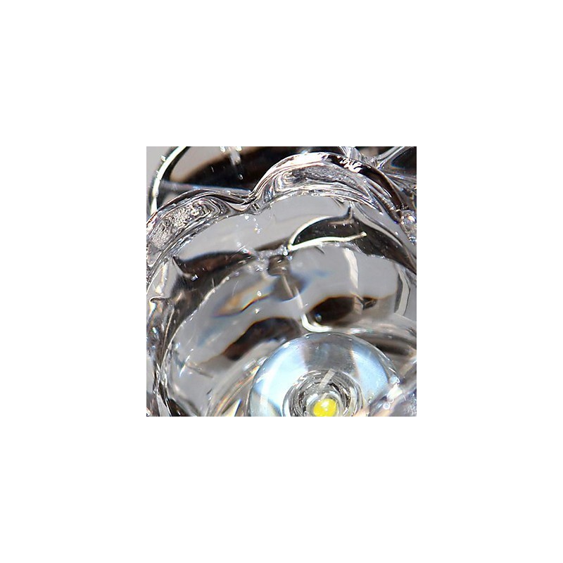 Modern Contemporary Crystal Mini Style Electroplated Metal Flush Mount