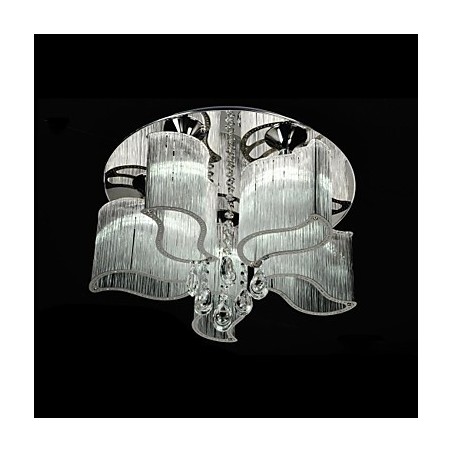 Modern Contemporary Chrome Metal Flush Mount Modern Contemporary Chrome Metal Flush Mount