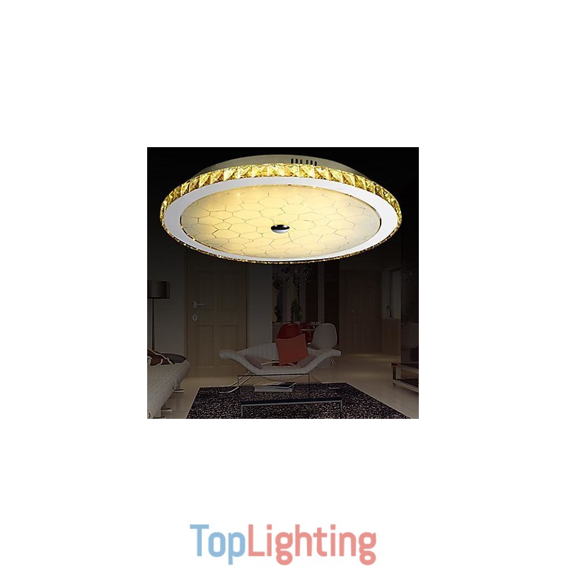 Modern Contemporary Crystal Metal Flush Mount