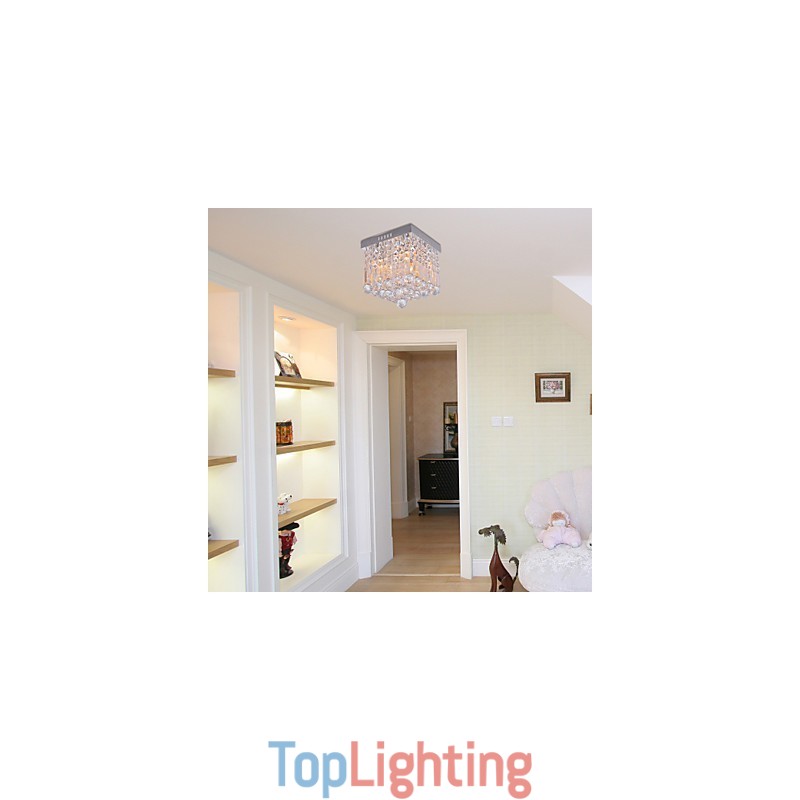 Modern Contemporary Crystal Mini Style Flush Mount