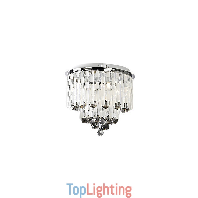 Crystal Semi Flush Mount with 8 Lights