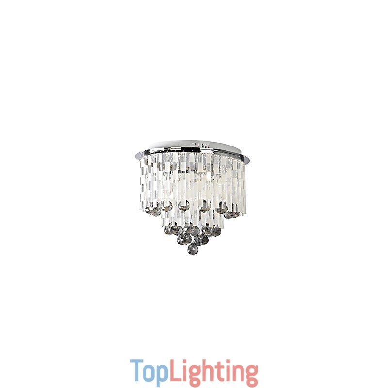Crystal Semi Flush Mount with 8 Lights