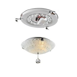 Modern Contemporary Crystal Nickel Flush Mount