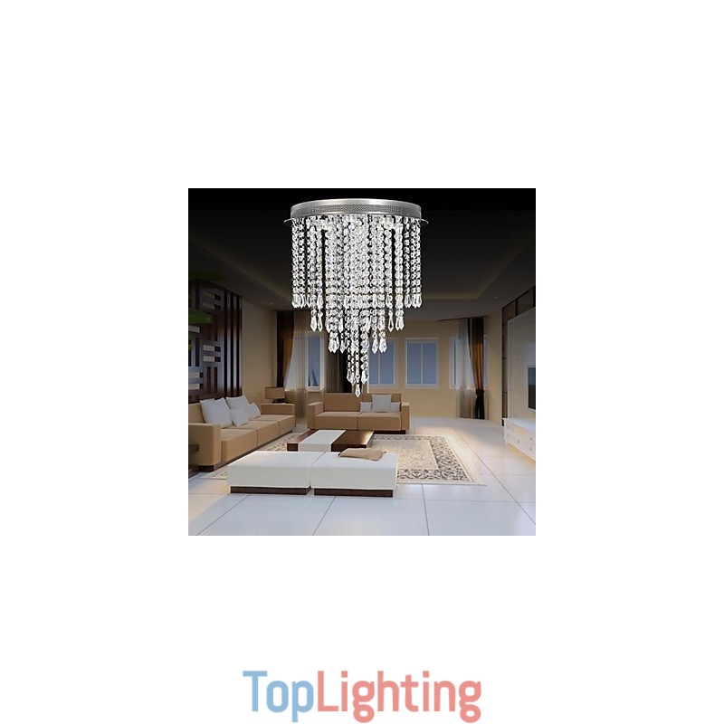 Modern Contemporary Crystal Chrome Crystal Flush Mount Kids