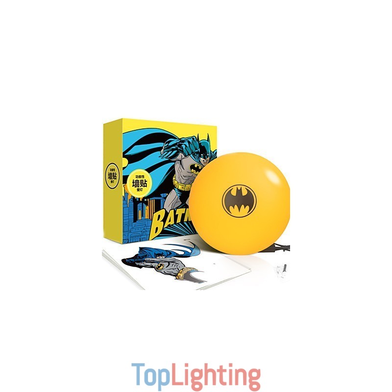 Creative Fashion Batman Wallpaper Diy Wall Stick Small Night Lamp Wall Lamp Lights