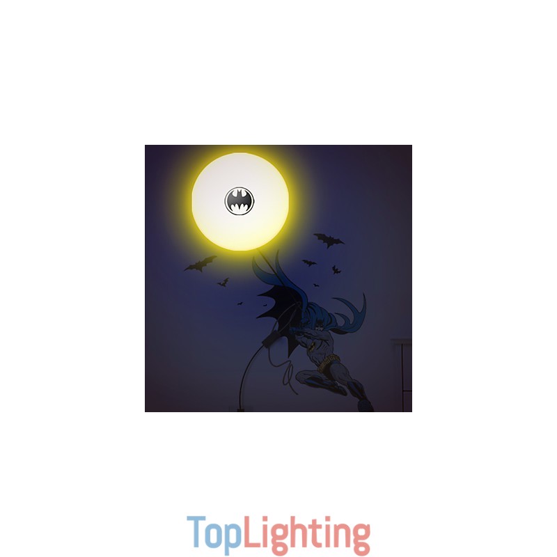 Creative Fashion Batman Wallpaper Diy Wall Stick Small Night Lamp Wall Lamp Lights
