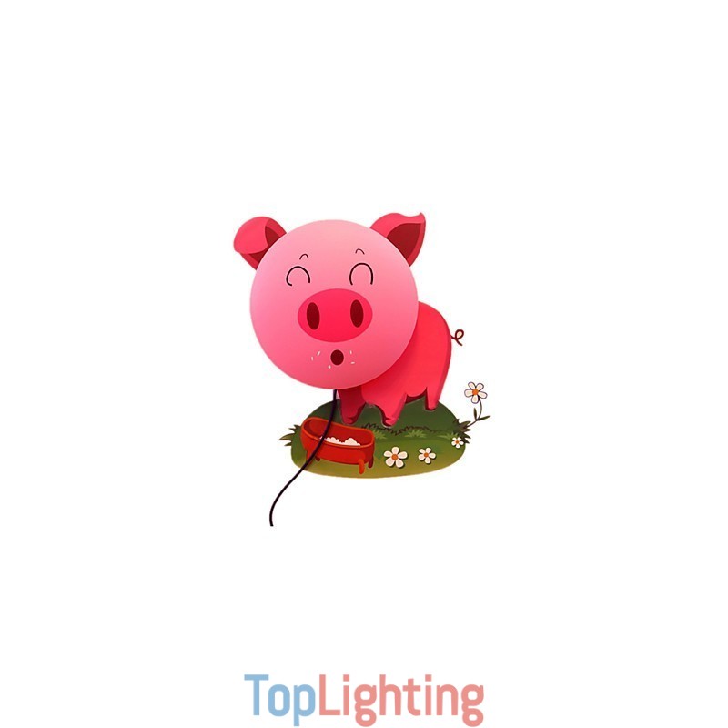 Wallpaper Wall Lamps Flower Face DIY Fun Atmosphere Nightlight Children Bedside lamp Decoration Pink Pig