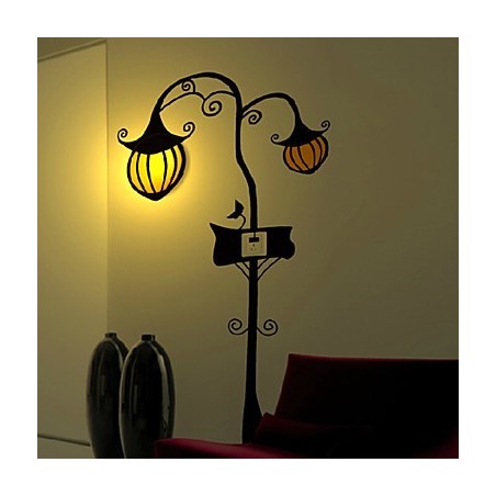 Pumpkin High Temperature Resistant Plastic Light And Creative 3D Wall Paper Wall Lamp