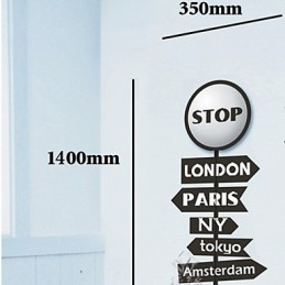 Stop Letter High Temperature Resistant Plastic Light And Creative 3D Wall Paper Wall Lamp