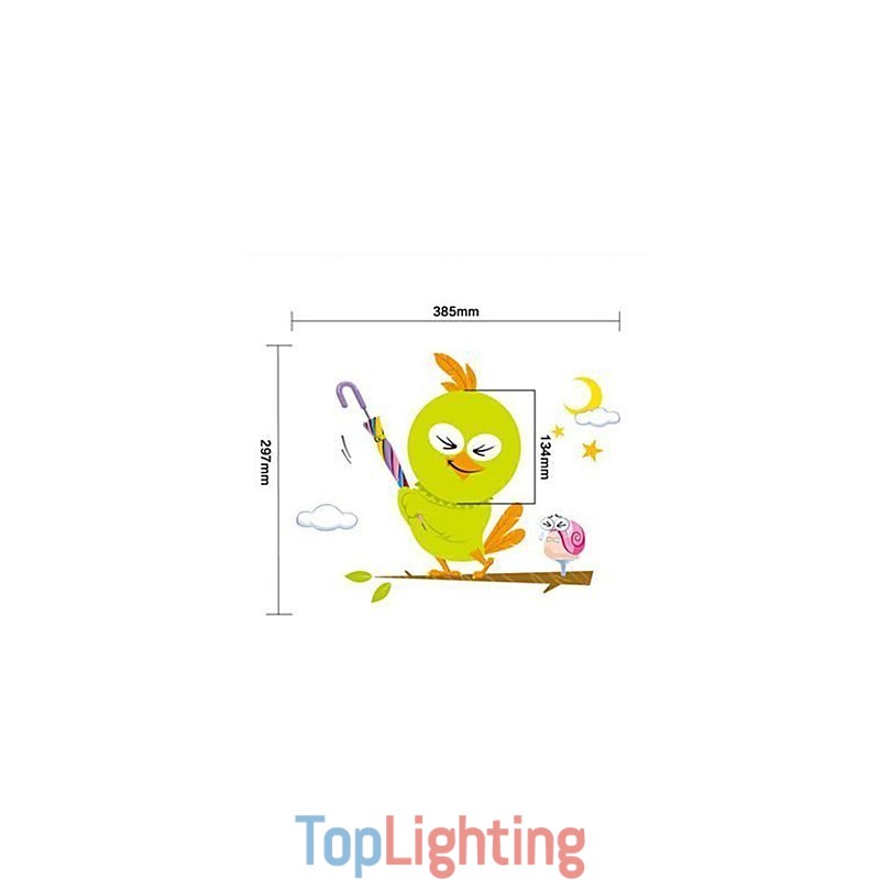Light Operated Bird Wall Sconces Bulb Contemporary Creative 3 D Wall Paper Wall Lamp Light