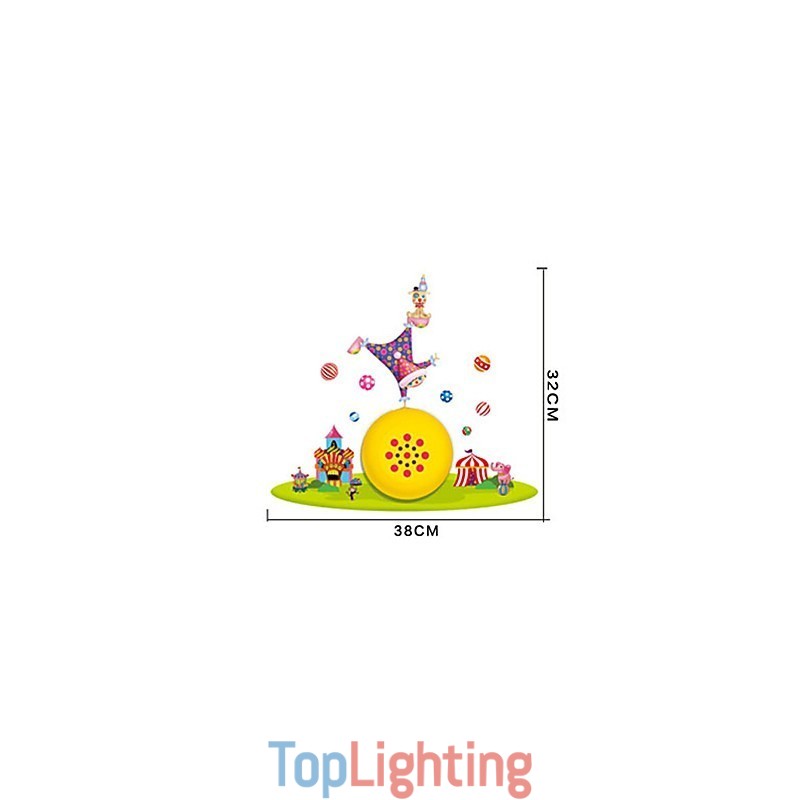 Clown High Temperature Resistant Plastic Light And 10 C Can Remove Creative 3D Wall Paper Wall Lamp