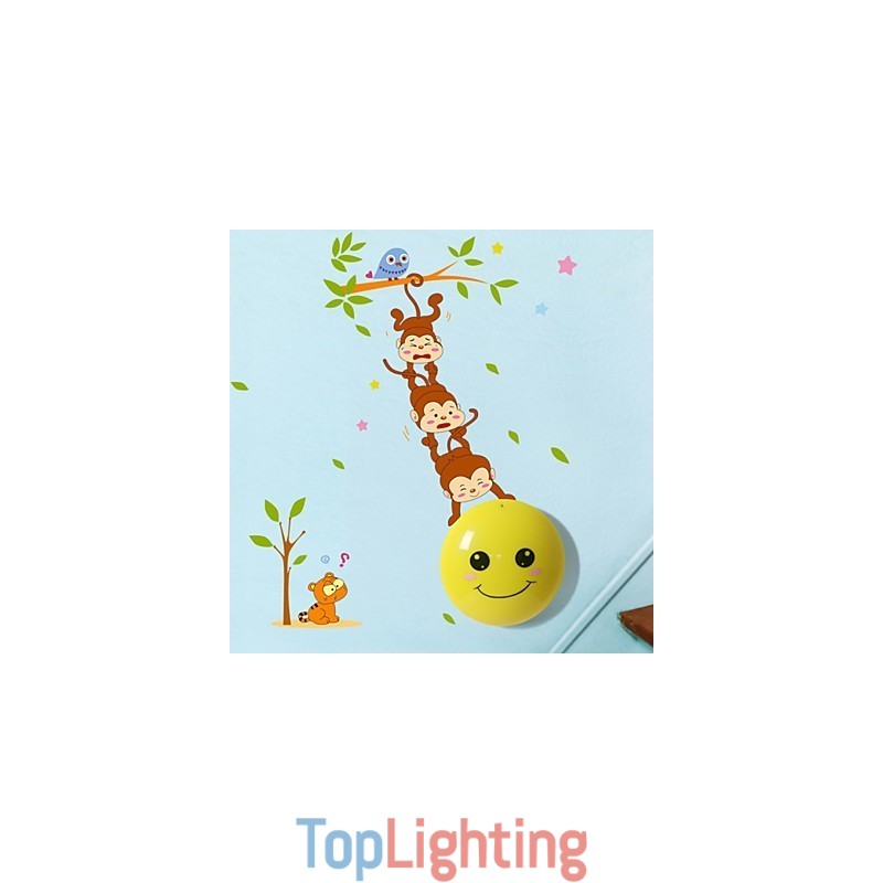 Wall stickers Monkeys light activated intelligent induction smetope adornment wall lamp