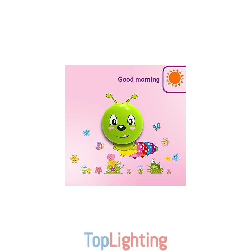 Caterpillar High Temperature Resistant Plastic Light And 10 C Can Remove Creative 3D Wall Paper Wall Lamp