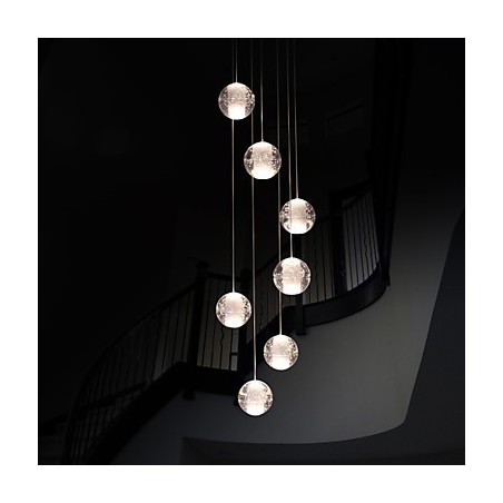 Modern Pendant Light Pendant Lamp G4 Retroifit 7 Lights Chrome Plating Crystal for Stairs Light Modern Pendant Light Pendant Lamp G4 Retroifit 7 Lights Chrome Plating Crystal for Stairs Light