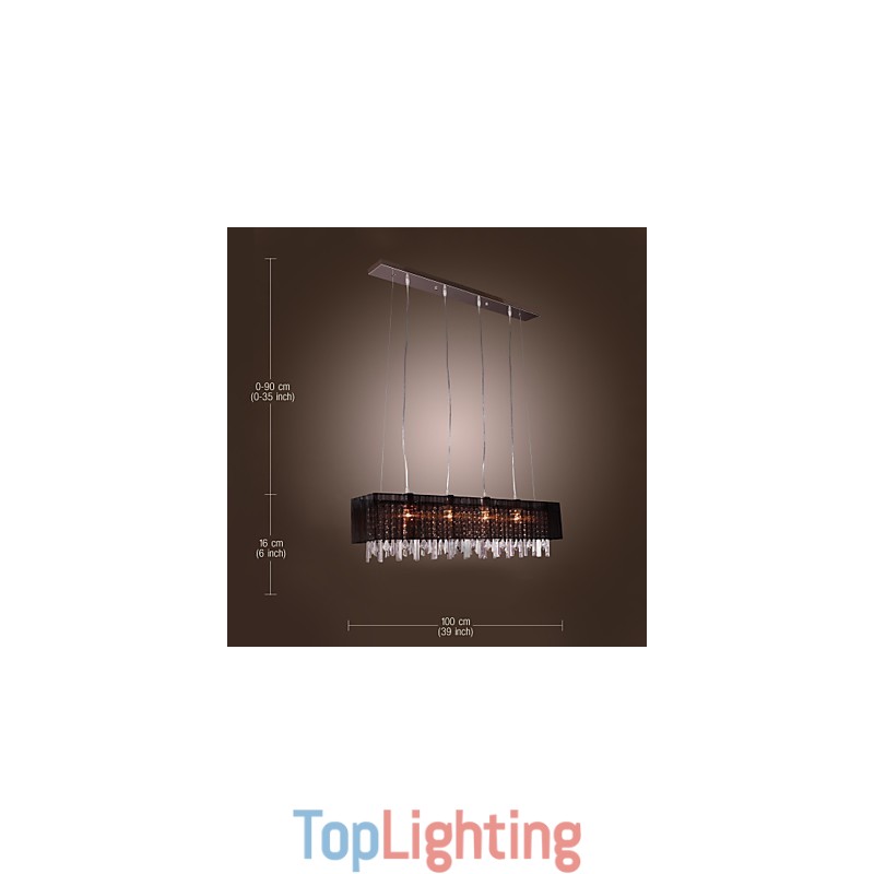 Modern Contemporary Island Crystal Others Metal Pendant Light