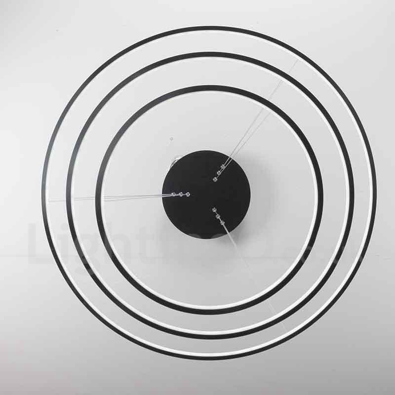 Dimmable Pendant Light with Remote Control Modern Design Three Rings