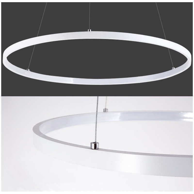 Dimmable Pendant Light with Remote Control Modern Design Three Rings