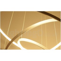 Dimmable Pendant Light with Remote Control Modern Design Three Rings