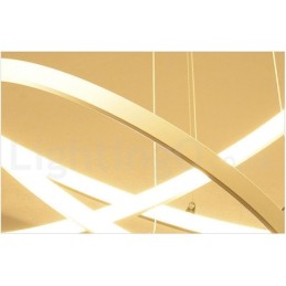 Dimmable Pendant Light with Remote Control Modern Design Three Rings