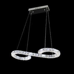 Modern Contemporary Crystal Chrome Metal Pendant Light