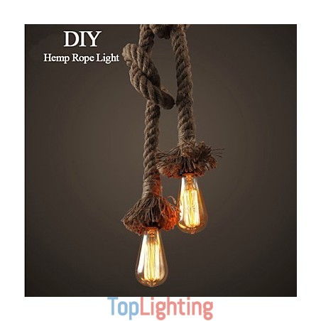 1 Light DIY Art Hemp Rope Light Creative Hemp Rope Chandelier 1 Light DIY Art Hemp Rope Light Creative Hemp Rope Chandelier