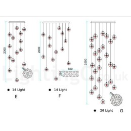 Creative Engineering Stage Meteorer Crystal Ball Pendant Light