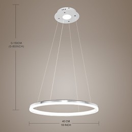 Modern Design Pendant Light High Quality Acrylic Single Ring Fit