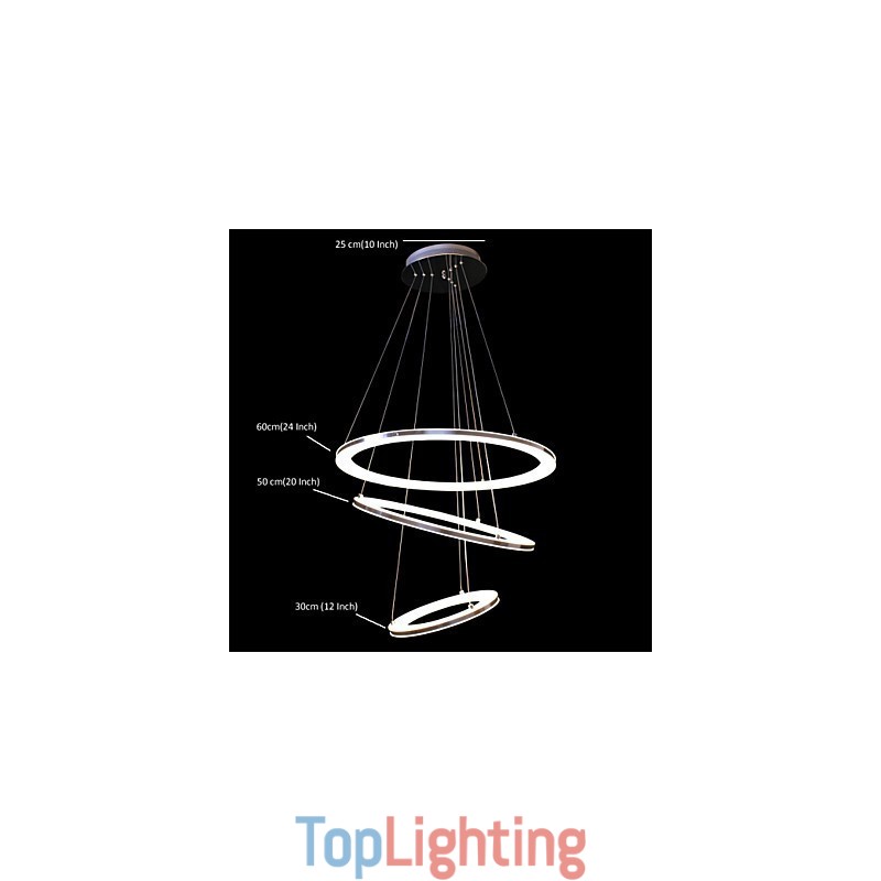 Modern Pendant Light 3 Rings Pendant Lamp Acrylic
