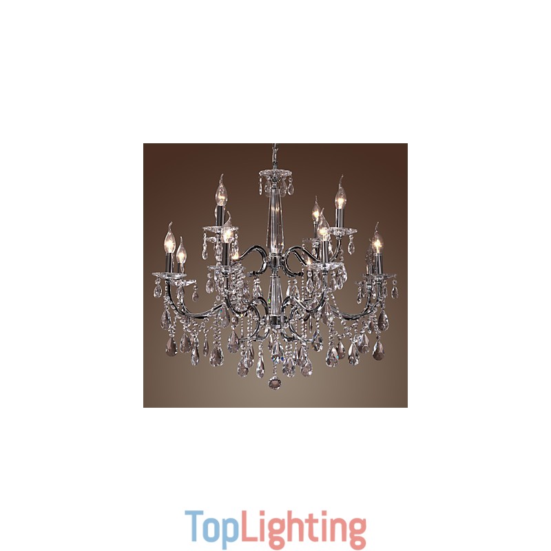 Chandelier Crystal Modern 2 Tiers Living 12 Lights